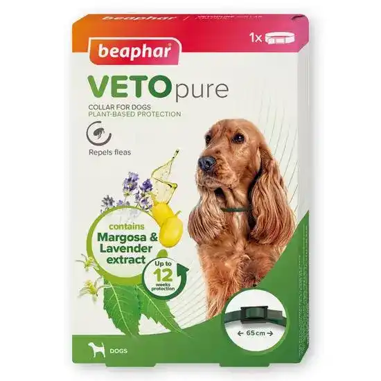 Beaphar VETOpure Plant-Based Protection Flea Collar for Dogs 1 Collar 18182