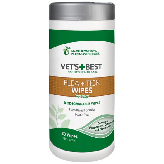 Vet's Best Flea and Tick Wipes for Dogs 50 Pack 18560