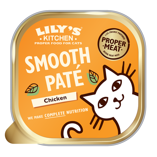 Lily's Kitchen Adult Wet Cat Food Smooth Pate with Chicken 85g Alutrays 17647
