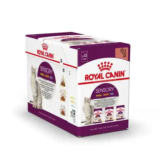 Royal Canin Adult Sensory Multipack Wet Cat Food in Gravy 12 x 85g Pouches 20225