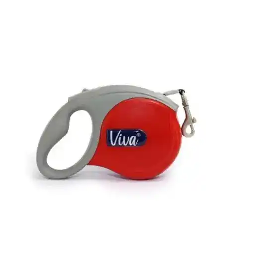 Ancol Viva Retractable 5m Red Dog Lead 16917