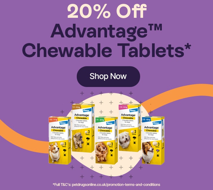 20% off advantage chewable tablets