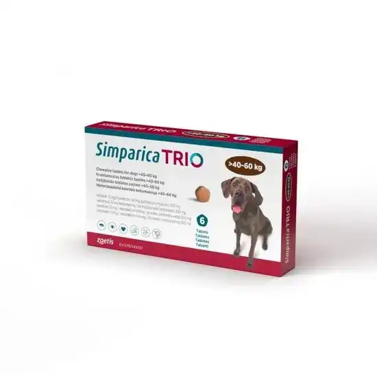 Simparica TRIO Chewable Tablets for Dogs 72mg (40kg-60kg) 4453