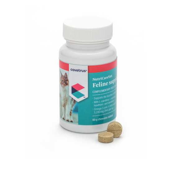 Covetrus NutriCareVet Cardiac Support Supplement Chewable Tablets for Cats 16476