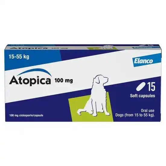 Atopica Capsules for Dogs 100mg (15kg-55kg) 880