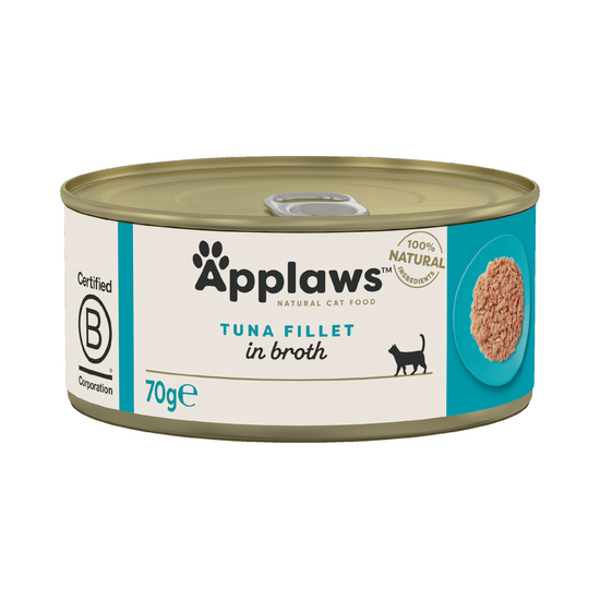 Applaws Natural Adult Wet Cat Food with Tuna Fillet 24 x 70g Tins 10562