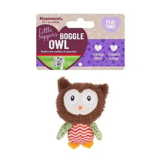 Little Nippers Boggle Owl Kitten Toy 20068