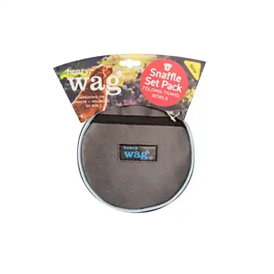 Henry Wag Snaffle Pack Portable Travel Bowl Set for Pets 16111
