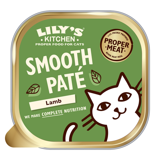 Lily's Kitchen Adult Wet Cat Food Smooth Pate with Lamb 19 x 85g Alutrays 17649