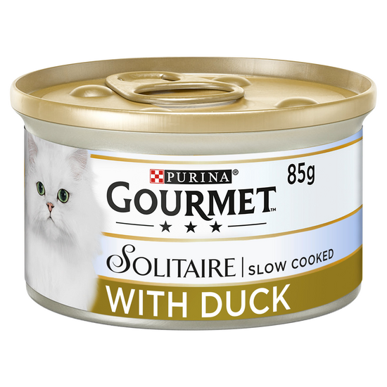 GOURMET Solitaire Duck Wet Cat Food 12 x 85g Tins 18320