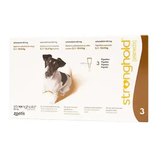 Stronghold Spot-On Solution for Small Dogs 60mg (5.1kg-10kg) 3079