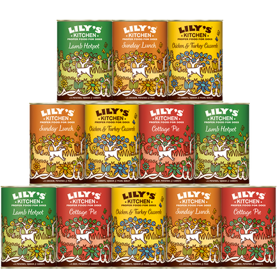 Lily's Kitchen Adult Classic Dinners Wet Dog Food Multipack 12 x 400g Cans 17634