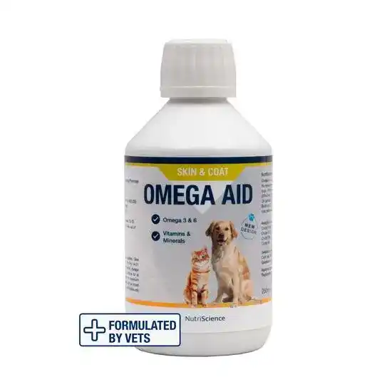 NutriScience Omega Aid Skin & Coat Supplement for Dogs & Cats 1368