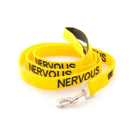 Dexil Nervous Awareness Dog Lead Yellow 18606