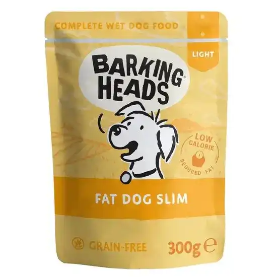 Barking Heads Grain Free Fat Dog Slim Adult Light Wet Dog Food 10 x 300g Pouches 18087