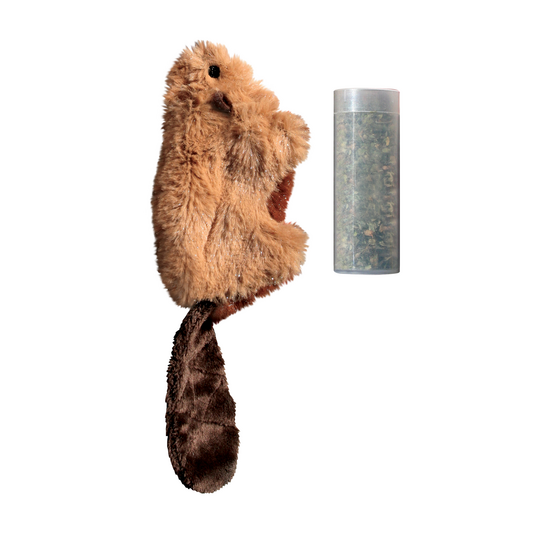 KONG Refillables Catnip Beaver Toy for Cats 17232