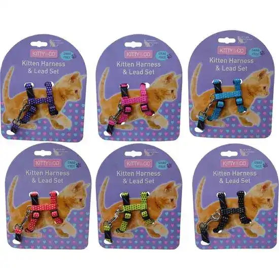 Kitty & Co Spotty Kitten Harness & Lead Set 17053