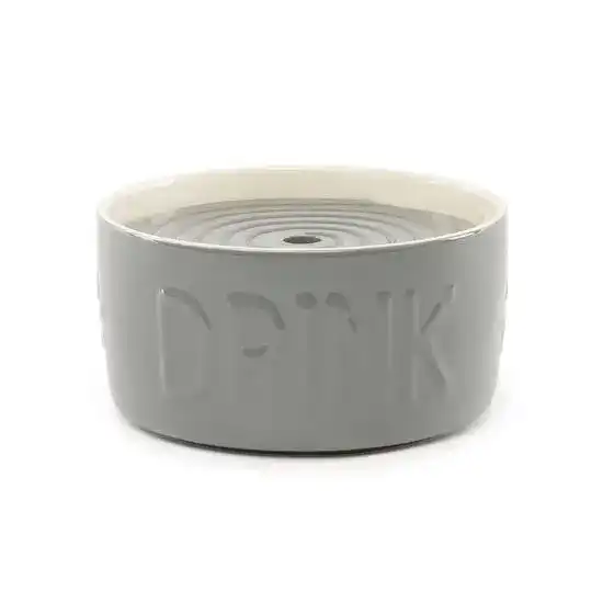 Scruffs Classic Ceramic Cat Water Fountain Bowl Grey 20424