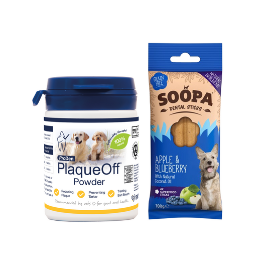 Dog Dental Bundle: Soopa Dental Sticks & ProDen PlaqueOff Powder 19255