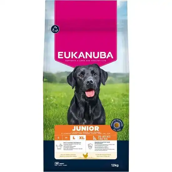 Eukanuba Junior Large Breed Chicken Dry Dog Food 16338