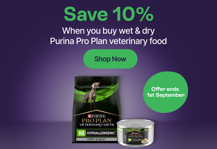 Save 10% when you buy wet & dry Purina Pro Plan vet food*