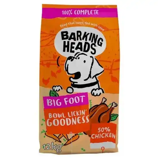 Barking Heads Big Foot Bowl Lickin' Goodness Large Breed Adult Dry Dog Food with Chicken 12kg 18082