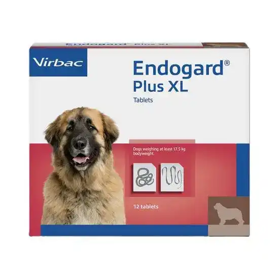 Endogard Plus XL Flavoured Wormer Tablets for Large Dogs Over 17.5kg (175mg/504m 20455