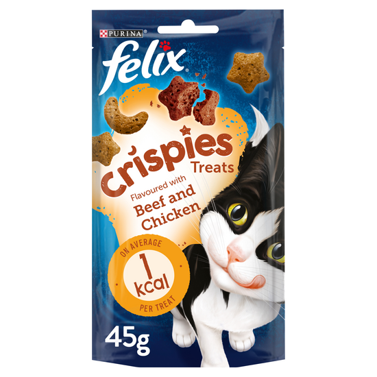 Felix Crispies Chicken and Beef Cat Treats 8 x 45g 18376