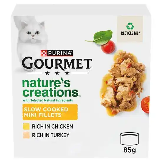 GOURMET Nature's Creations Poultry Wet Cat Food 48 x 85g Tins 18332
