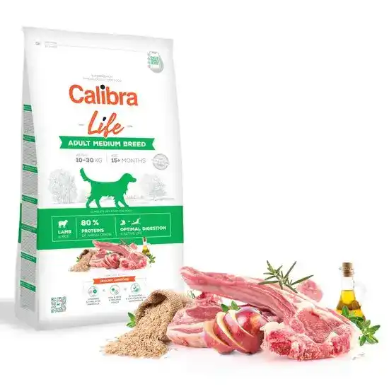 Calibra Dog Life Adult Medium Breed Dry Dog Food with Lamb 15697