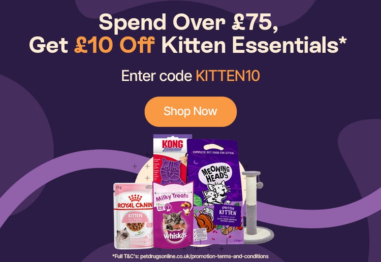 Spend Over £75, Get £10 Off Kitten Essentials*