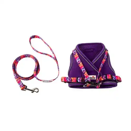 Doodlecat Cat Harness & Lead Set Violet & Dunes 18842
