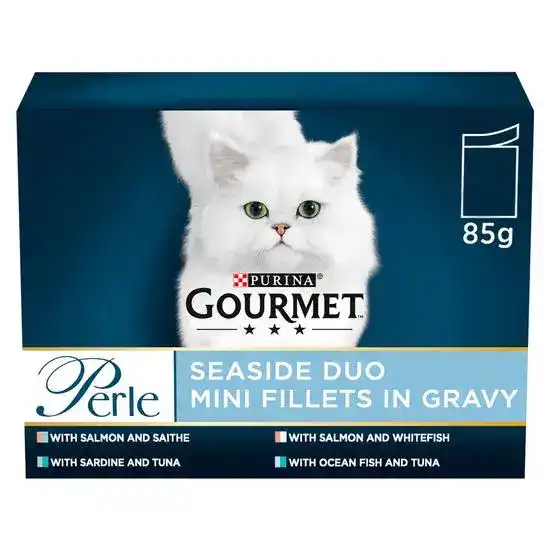 GOURMET Perle Seaside Duo in Gravy Wet Cat Food 85g Pouches 18325