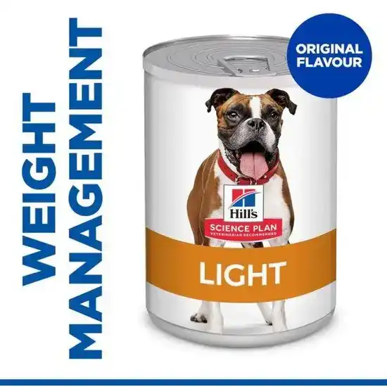 Hill's SCIENCE PLAN Medium Breed Adult Light Wet Dog Food Original Flavour 12 x 370g Cans 16385