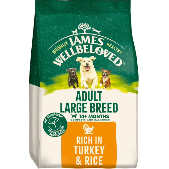 James Wellbeloved Large Breed Adult Dry Dog Food Turkey & Rice 18634