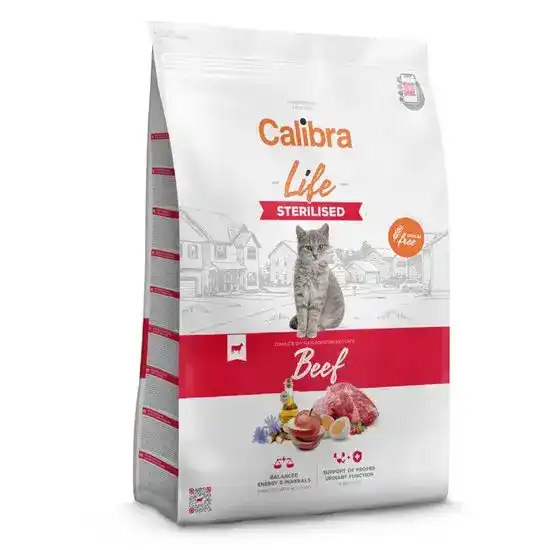 Calibra Cat Life Sterilised Dry Cat Food with Beef 16628