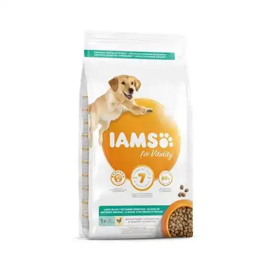 Iams for Vitality Adult Light in Fat Dry Dog Food with Fresh Chicken 2220