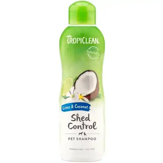 TropiClean Shed Control Shampoo for Cats and Dogs Lime and Coconut 355ml Bottle 2247