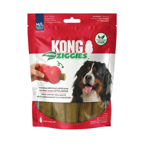 KONG Ziggies Enhanced Medium/Large Chews for Adult Dogs 5 Pieces 18117