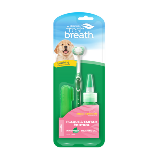 TropiClean Fresh Breath Oral Care Dental Kit for Puppies 15619