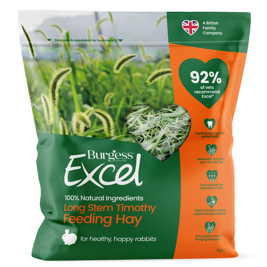 Burgess Excel Rabbit Long Stem Feeding Hay 1kg 16984
