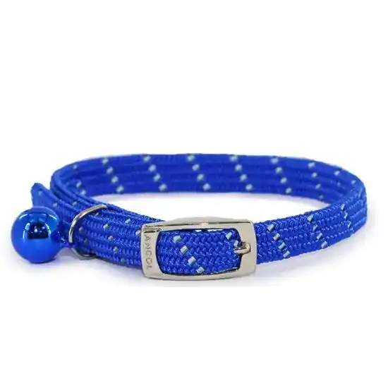 Ancol Reflective Elastic Blue Cat Collar 17124