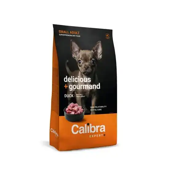 Calibra EXPERT+ Delicious & Gourmand Small Adult Dry Dog Food Duck 21118