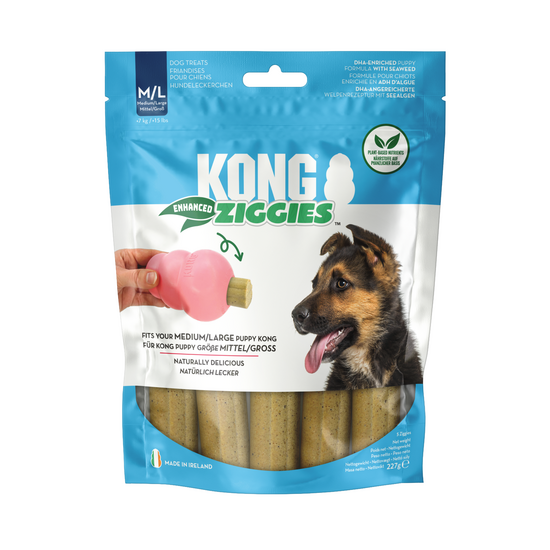 KONG Ziggies Enhanced Medium/Large Chews for Puppies 5 Pieces 18119