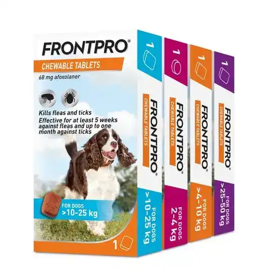 FRONTPRO Chewable Tablet Flea & Tick Treatment for Dogs Single Tablet 19300