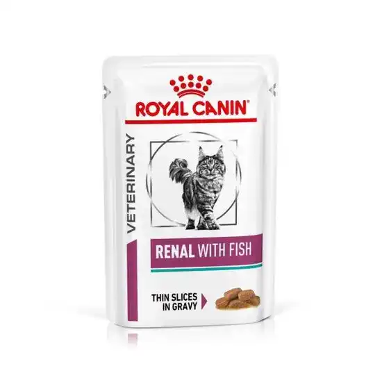 Royal Canin Veterinary Renal Wet Cat Food Fish in Gravy 85g Pouches 15897
