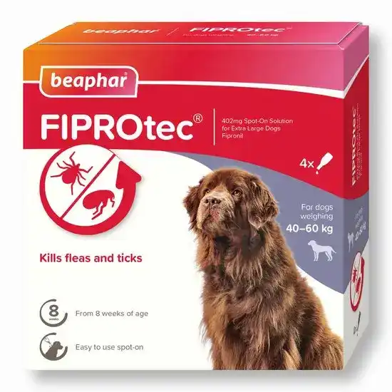 Beaphar FIPROtec Spot-On Flea and Tick Treatment for Extra Large Dogs 40kg-60kg 15783