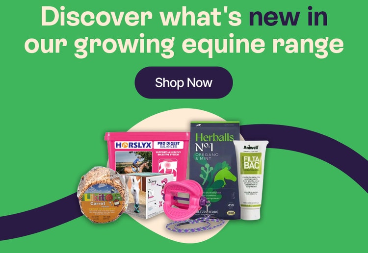 Discover what's new in our growing equine range - Shop Now