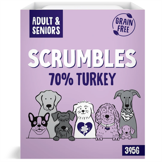 Scrumbles Grain Free Wet Dog Food with Turkey 7 x 395g Trays 17600