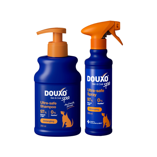 DOUXO Skin and Coat Spa Detangling Dog Bundle: Shampoo and Detangling Spray 20782